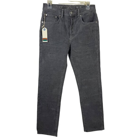 Daily Blue NEW Grey Corduroy Boost Straight Leg Jean Women's Size 27 Button Fly - Picture 2 of 11